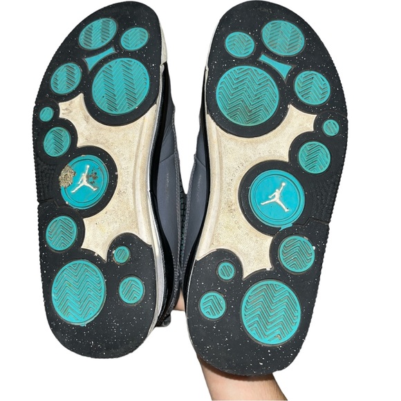 Youth Nike Air Jordan Flight Grey/Black/Teal Sneakers - 6.5Y (Women’s 8) - Picture 3 of 13